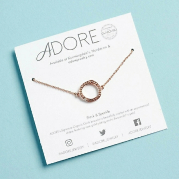 Adore by Swarovski Circle Rose Gold Bracelet - Picture 5 of 9